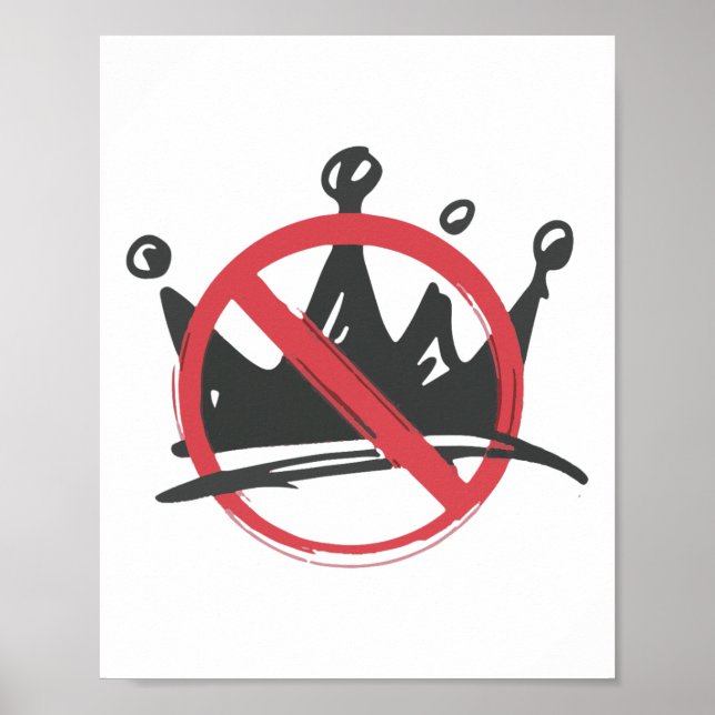 Poster Sem Reis Sem Camisa Na Camisa Política Americana (Frente)