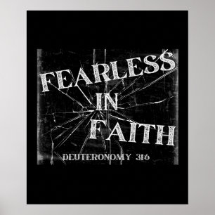 Poster Sem rosto em fé - Deuteronomia 31:6