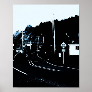 Poster Sem saída, praia da extremidade da estrada -