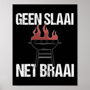 Poster Sem Salada Apenas Braai - Churrasco Engraçado Afri