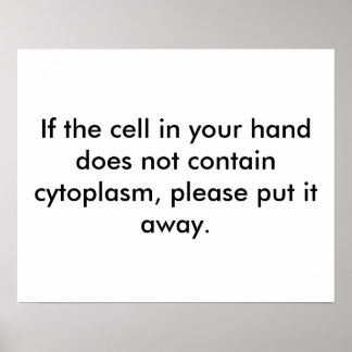 Poster Sem Sinal de Uso de Celular para Classe de Biologi