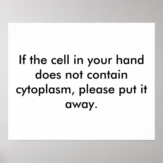 Poster Sem Sinal de Uso de Celular para Classe de Biologi (Frente)