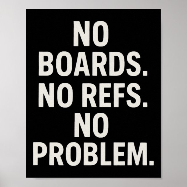 Poster Sem Tábuas Sem Árbitros Sem Problemas Hockey de La (Frente)