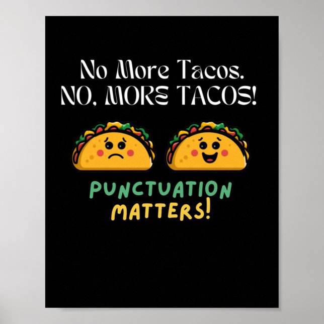 Poster Sem Tacos Pontuação S Sticker5 (Frente)