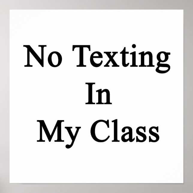 Pôster Sem Textos Na Minha Classe (Frente)