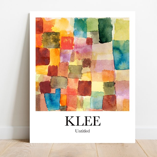 Poster Sem título (1914) por Paul Klee (Unlock Klee's Mystery: "Untitled 1914" Poster. Bold & Colorful! Museum-quality)