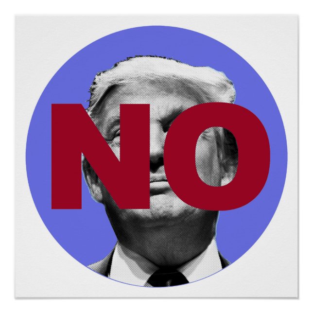 Pôster Sem Trump (roxo e vermelho) (Frente)