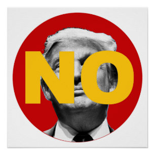Pôster Sem trump (vermelho e amarelo)