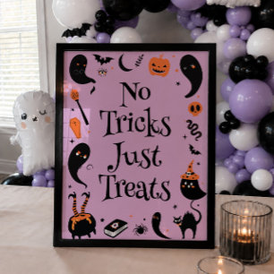 Poster Sem Truques, Apenas Brinquedos de Halloween para C