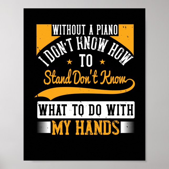 Poster Sem Um Piano Eu Não Sei Como Ficar (Frente)