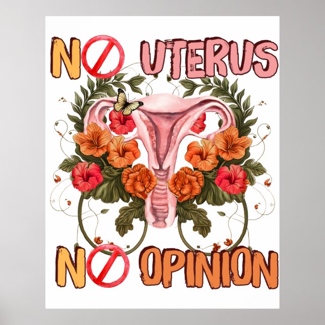 Poster Sem útero sem opinião ou escolha (Frente)