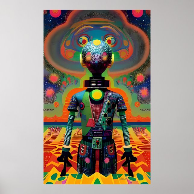 Poster Sem Vapor Para Cyborg Willie Ken Gage Art (Frente)