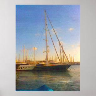 Poster Sem velas, Dia Sunny Day Sea Beach Israel Herzlia