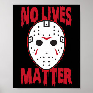 Poster Sem vidas, máscara horrorosa de Halloween