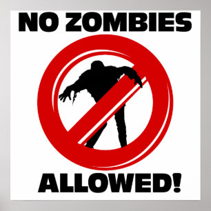 Pôster Sem Zombies Permitidos