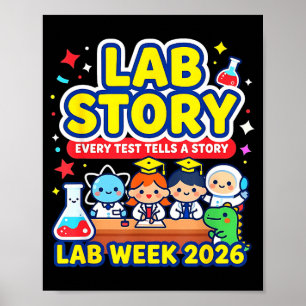 Poster Semana da História do Laboratório 2026 Técnico de