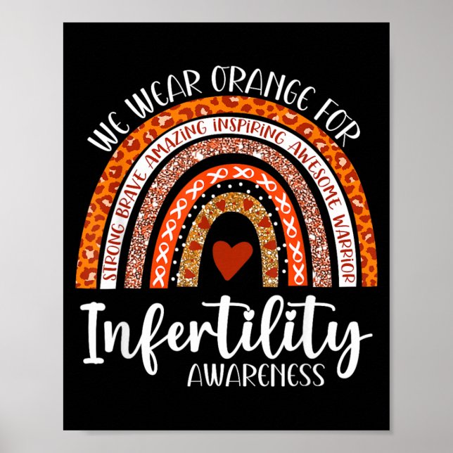 Poster Semana de Conscientização da Infertilidade Laranja (Frente)