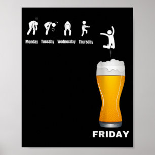 Poster Semana Divertida dos Homens de Segunda a Sexta - C