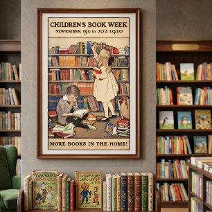 Poster Semana do Livro Infantil por Jessie Willcox Smith