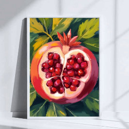 Poster Sementes de Romã | Pintura de Frutas