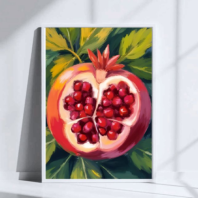 Poster Sementes de Romã | Pintura de Frutas (Criador carregado)