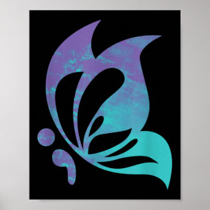 Poster Semicolon Butterfly Prevenção Contra Suicídio Ment