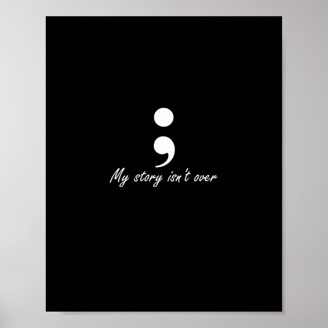 Poster Semicolon, minha história não é sobre manga longa (Frente)