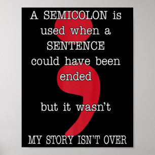 Poster Semicolon Suicida Prevenção Sensibilização Minha H