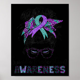 Poster Semicolon Suicida Sensibilização Cabelo Louco Para