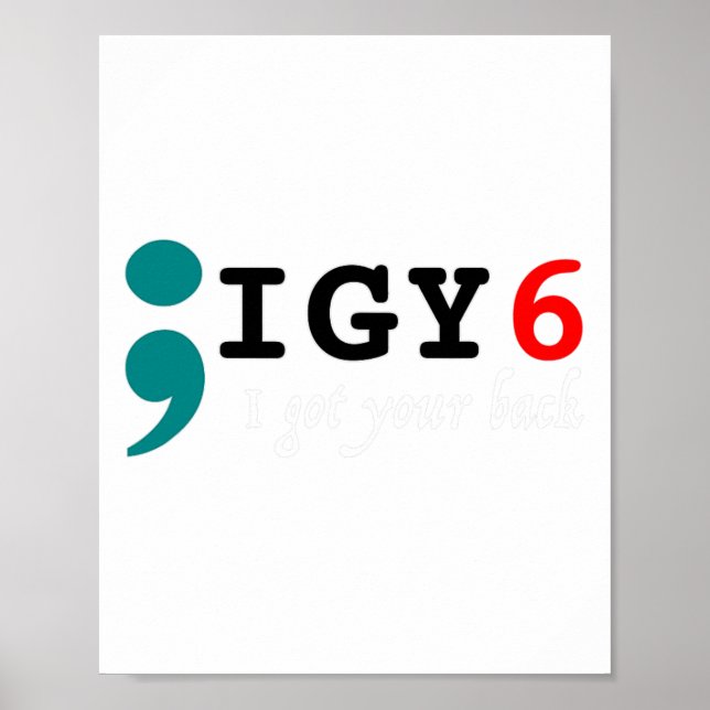 Poster Semicolon, Tenho Sua Consciência Do Suicídio Ck. (Frente)