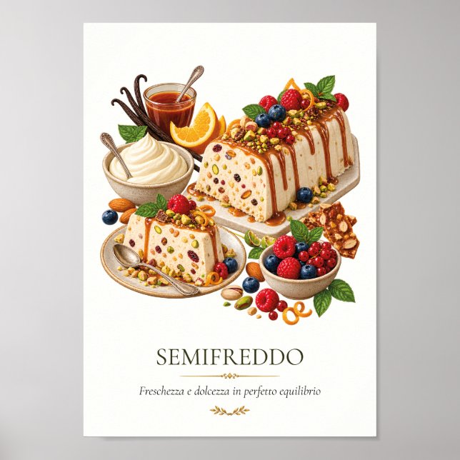 Poster Semifreddo – Vintage Italian Dessert (Frente)