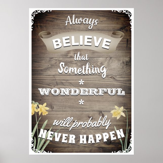 Poster Sempre acreditar (Frente)