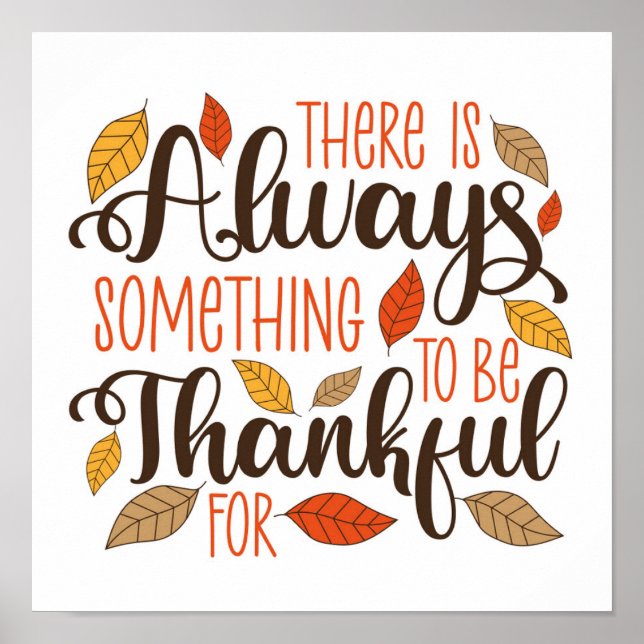 Poster Sempre Algo Para Ser Agradecido (Frente)