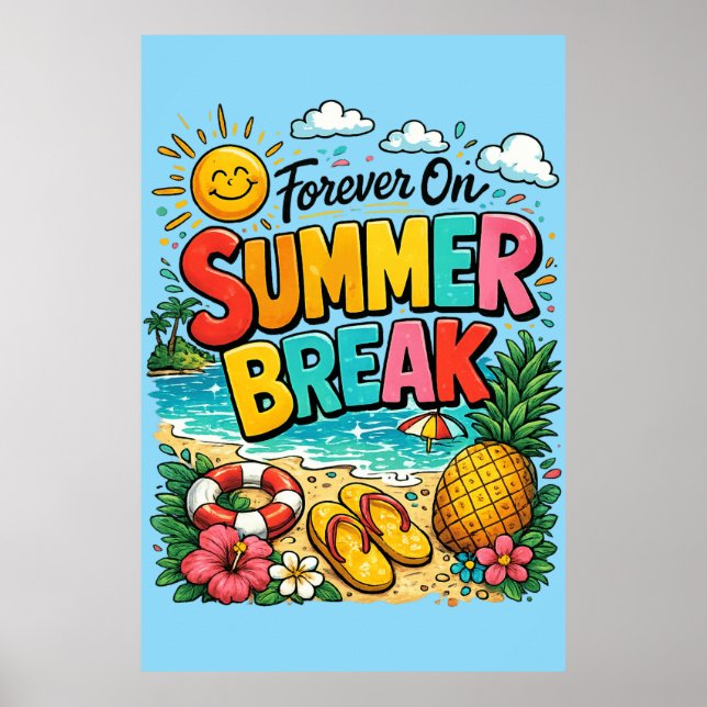 Poster Sempre de Férias de Verão (Frente)