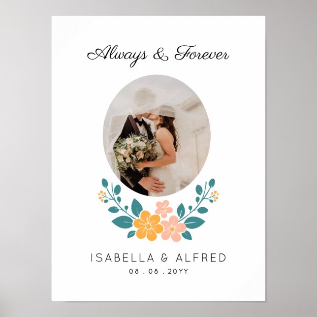 Poster Sempre e Para Sempre Foto & Texto Personalizados (Frente)