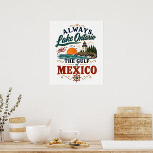 Poster Sempre Lago Ontário e Golfo do México