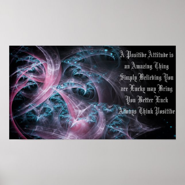 Poster Sempre pense positivo (Frente)