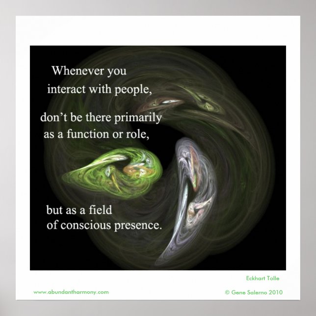 Pôster Sempre que você interage com o pessoas (Frente)