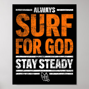 Poster Sempre Surfe Para Deus, Fique Firme