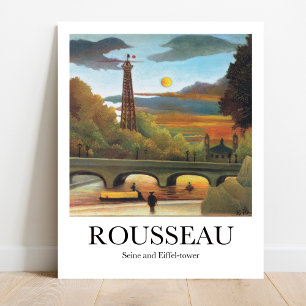 Poster Sena e Torre Eiffel por Henri Rousseau