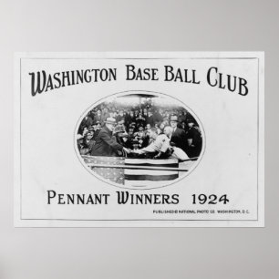 Pôster Senadores Flâmula Vencedor 1924 de Washington