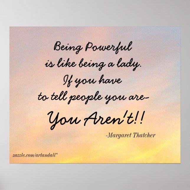 POSTER SENDO PODEROSO MARGARET THATCHER (Frente)