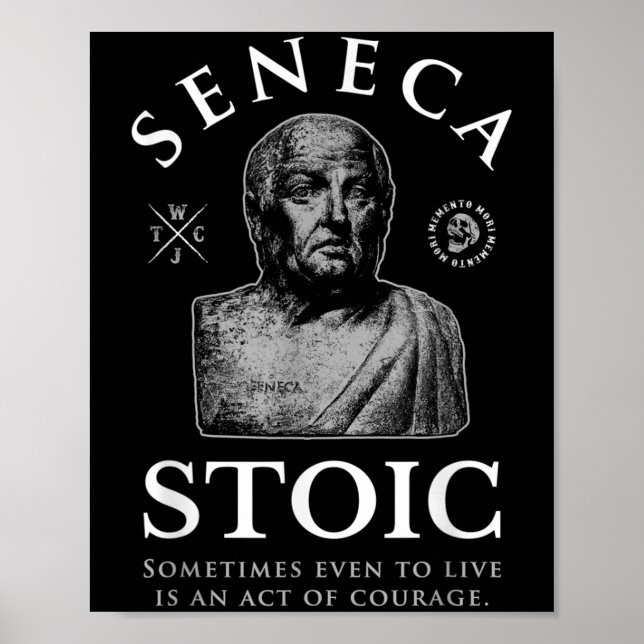 Poster Seneca Cotação "Ato de Coragem" Estatismo (Frente)