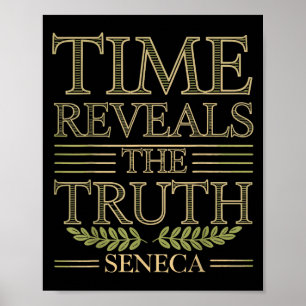 Poster Sêneca Cotação Revela Verdade Sabedoria Estática P