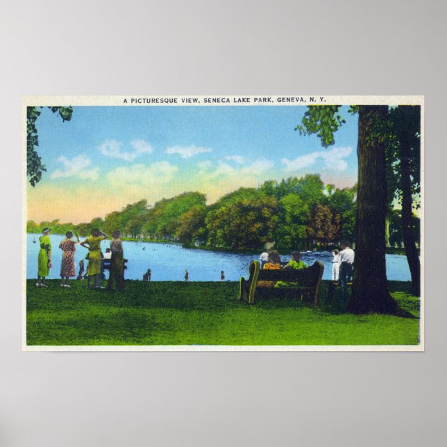 Poster Seneca Lake Park Scene (Frente)