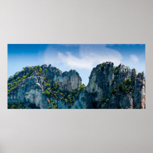 Poster Seneca Rocks no verão, Virgínia Ocidental