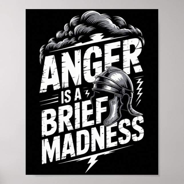 Poster Sêneca Stoic Philosoper Citação Estática Motivacio (Frente)
