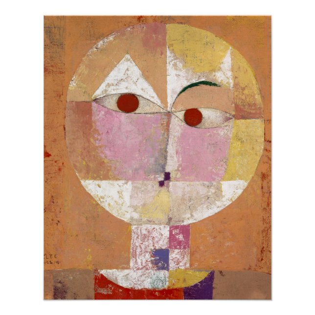 Pôster Senecio (Baldgreis) (1922) pintura de Paul Klee (Frente)