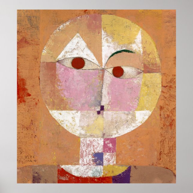 Poster Senecio (Baldgreis) (1922) pintura de Paul Klee (Frente)