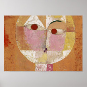 Poster Senecio, em breve envelhecido por Paul Klee